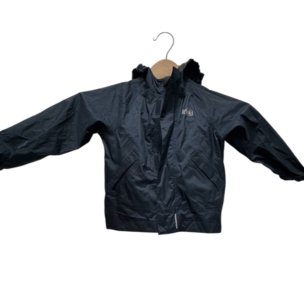 REI Kids navy Raincoat with hood size 2T